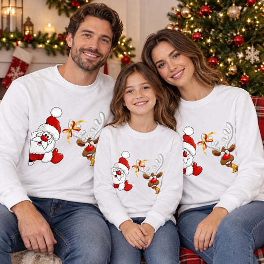 Weihnachtspullover Familie Set Baby