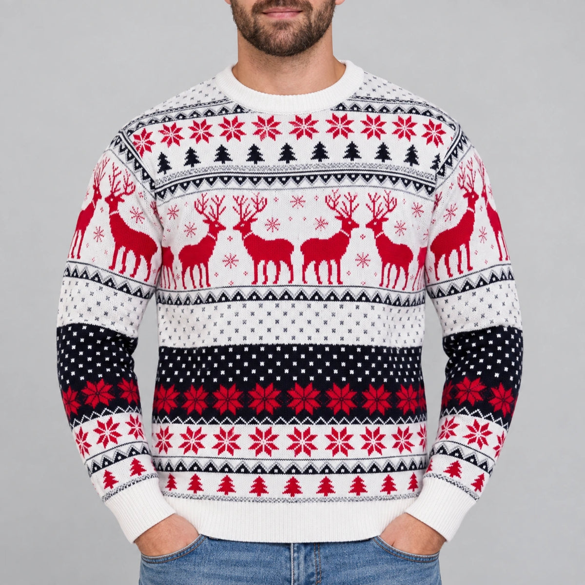 Christmas Sweaters Seventies Family