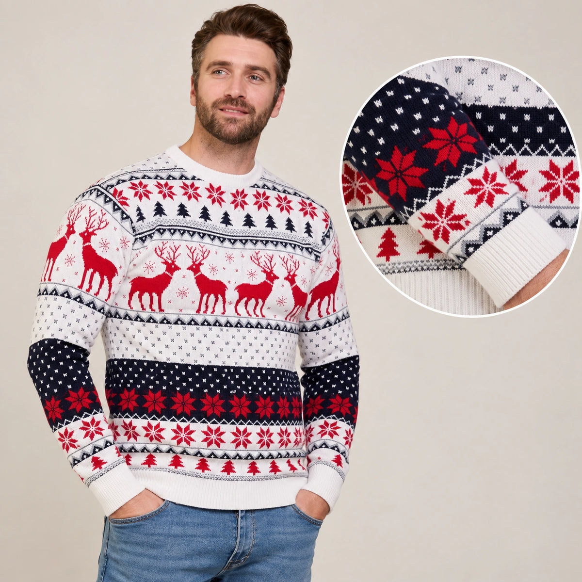 Christmas Sweaters Seventies Family