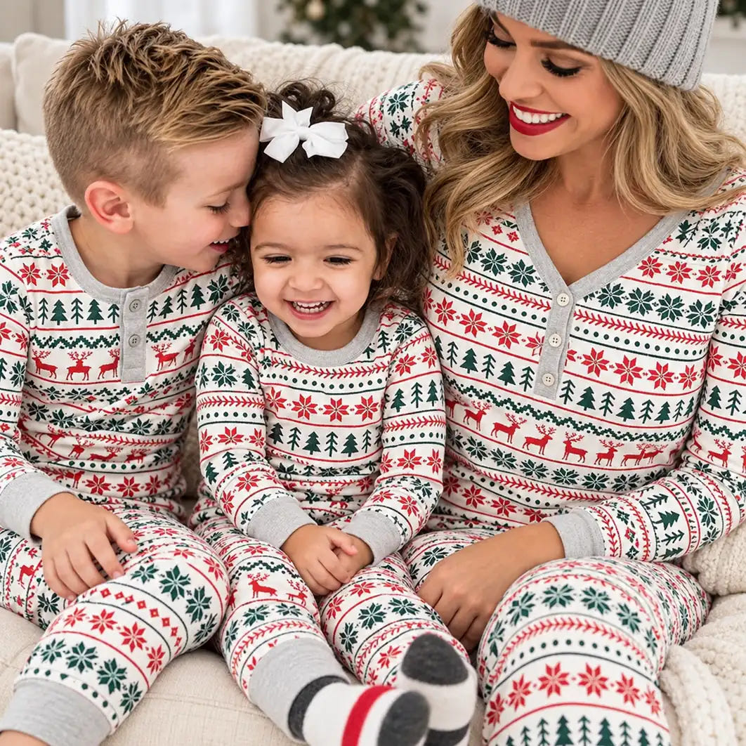 Tropical Christmas Pajamas Family