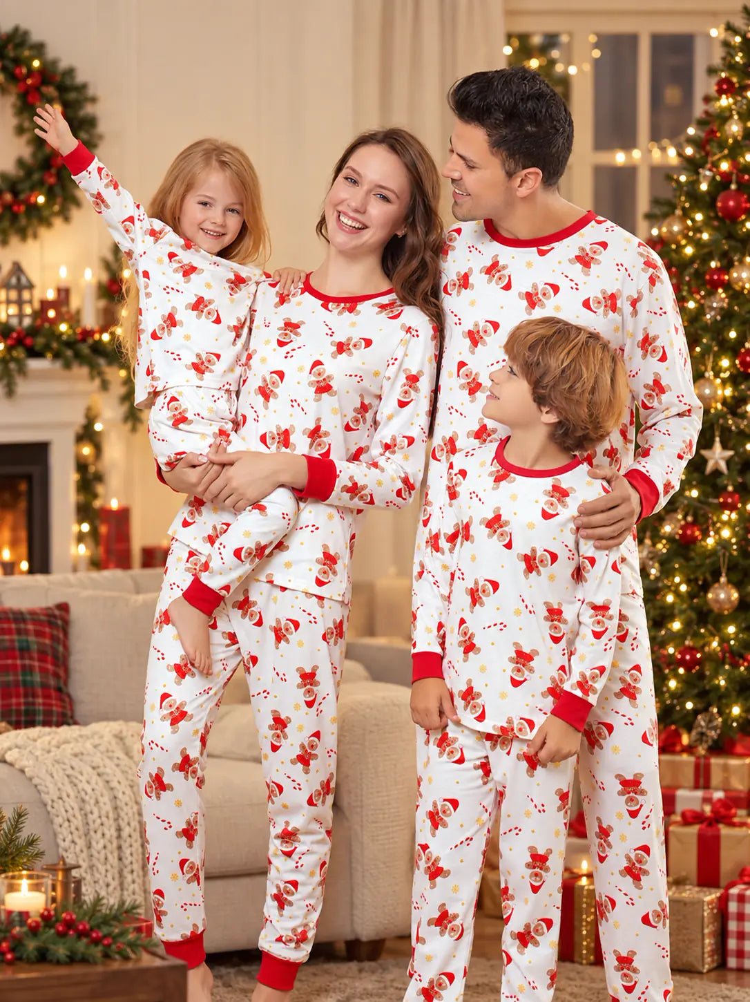 Gingerbread Family Christmas Pajamas