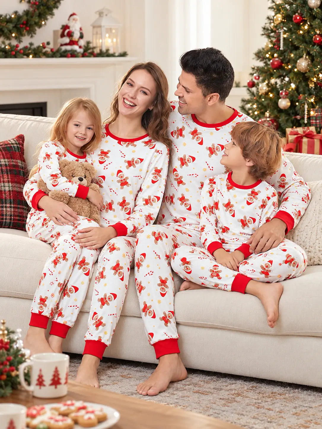 Gingerbread Family Christmas Pajamas