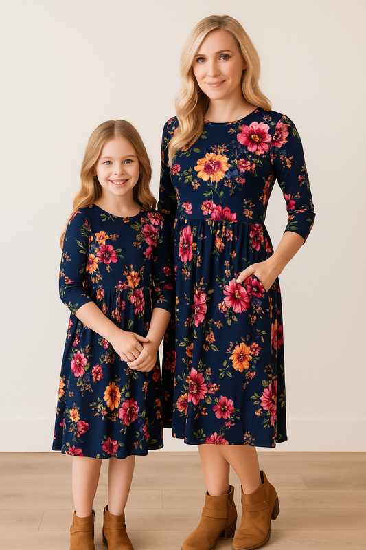 rosa kleid mutter tochter